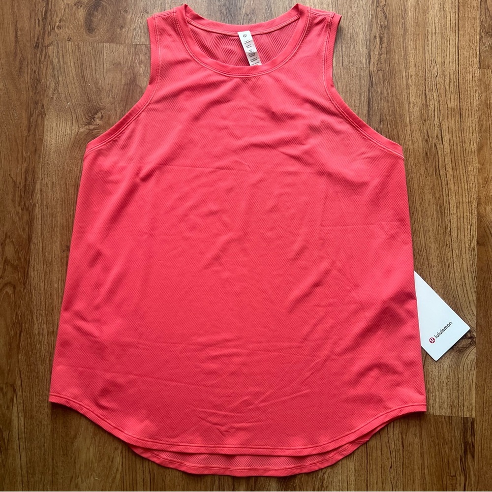NWT Lululemon Athletica High Neck Run and Train Tank Size 8 Pale Raspberry S/O